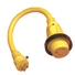 Pigtail Adapter 30A Locking to 15A Straight Blade- Marinco