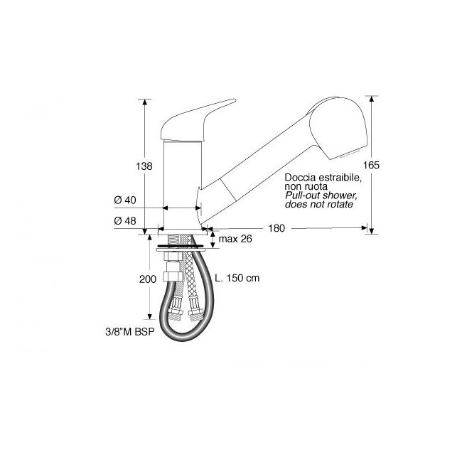 Compact Mixer with Pull-out Shower-MD 6551 Barka