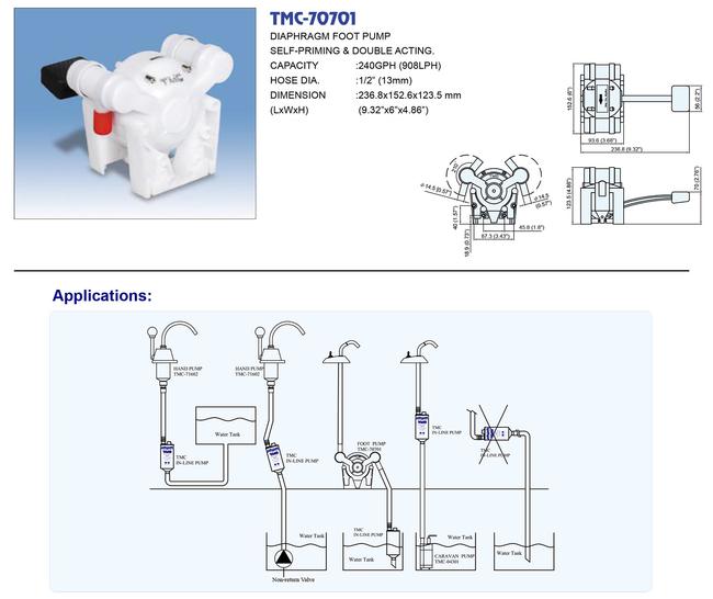 Foot Operated Galley Pump-TMC (AA18551)