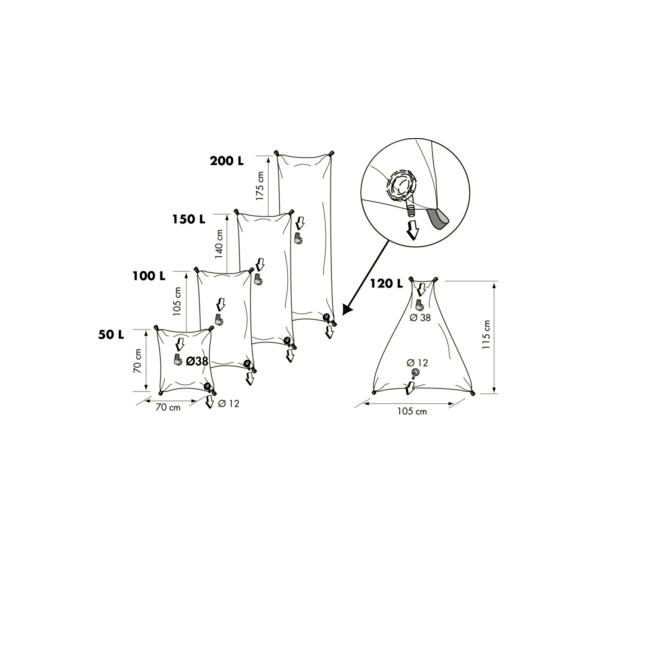 Flexible Water Tank for Fresh Water-100L-Plastimo (18033)