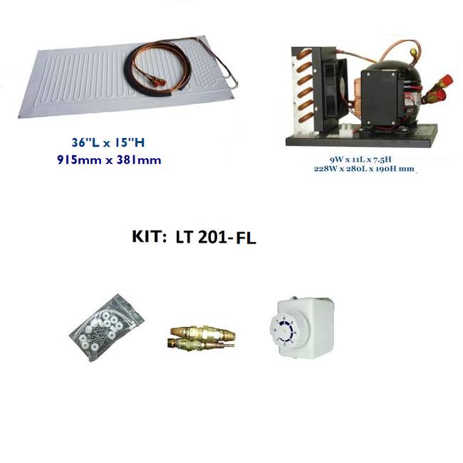 Ice Box Conversion Kit with single plate-14ft/cu-Nova Kool (LT201-FL)