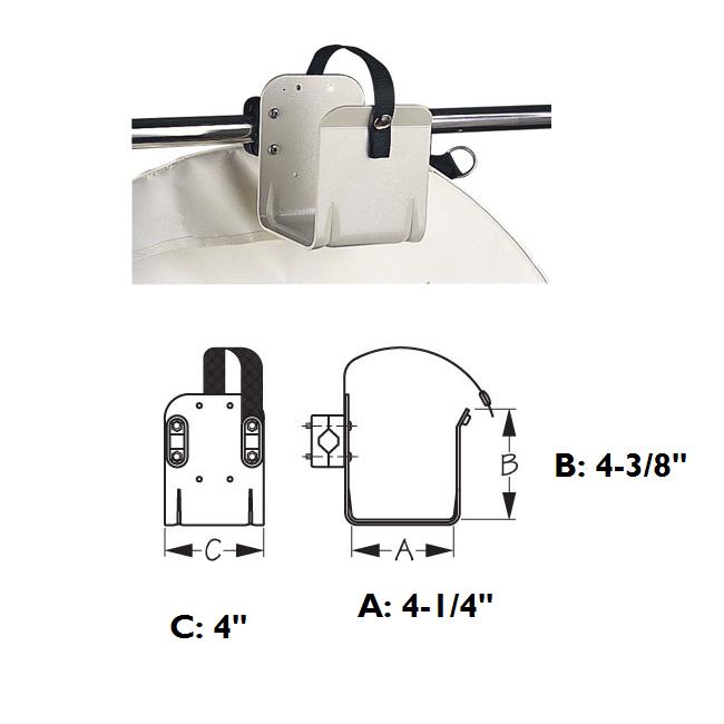 Rail Mount Horshoe Buoy Bracket- SeaDog (327135-1)