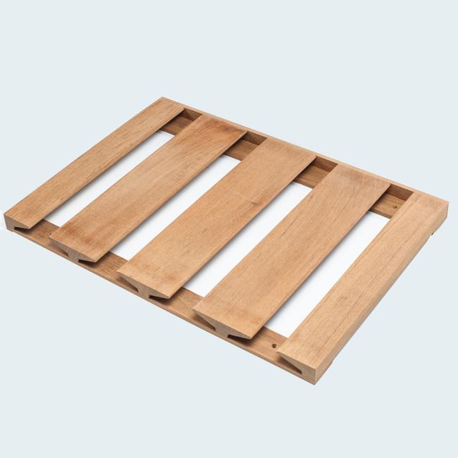 Support en teck pour verres à vin-Whitecap (62425)
