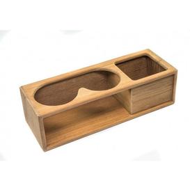 Teak Two Insulated Drink/Binocular Rack with Tray_Whitecap (62616)