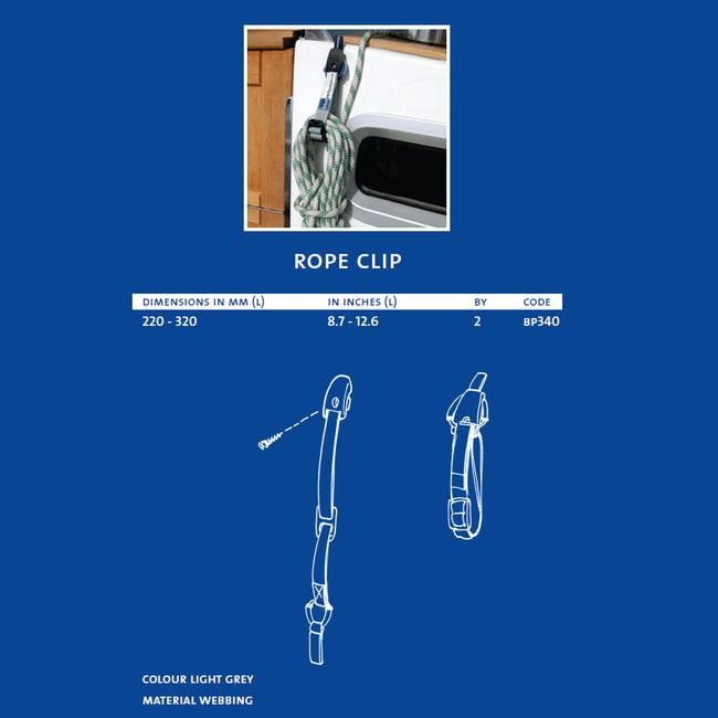 Rope Clips- Blue Performance (BP340)