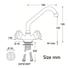 Robinet double avec bec orientable Barka (MG3100)