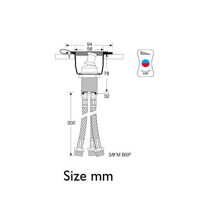 Robinet compact avec récipient encastré Barka (MR2010)