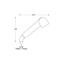 Elbow head shower with adjustable double flow- Barka D120