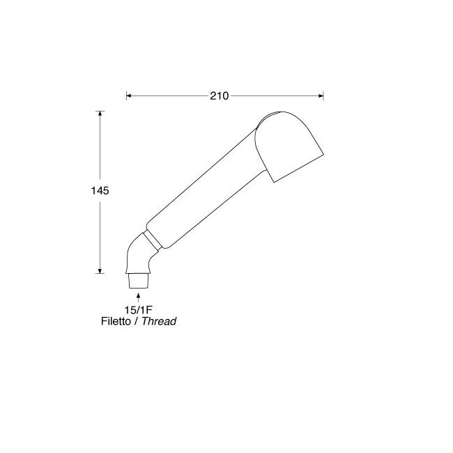 Tête de douche à angle- Barka D120