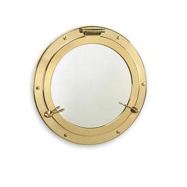 Mirror Port Hole Brass 8in