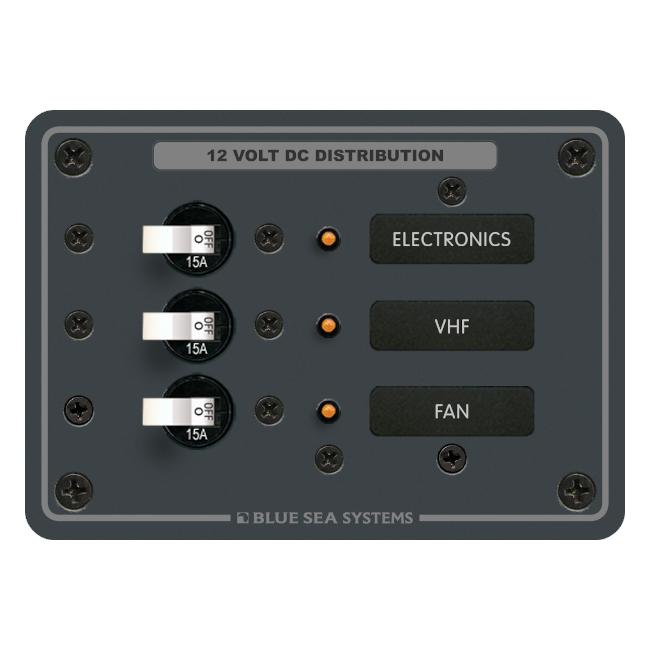 Traditional Metal DC Panel - 3 Positions-Blue Sea (8025)