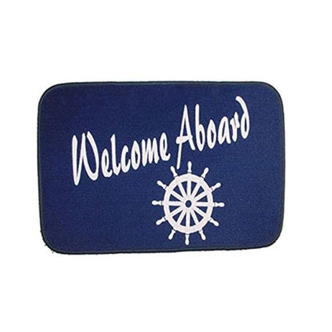 Welcome Aboard Mat 30x18,Navy - Matworks 10010