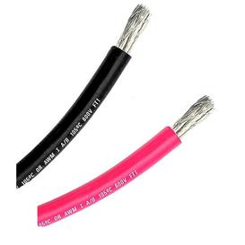Fil étamé simple rouge ou noir 10AWG à 18AWG-PIED (Ancor)