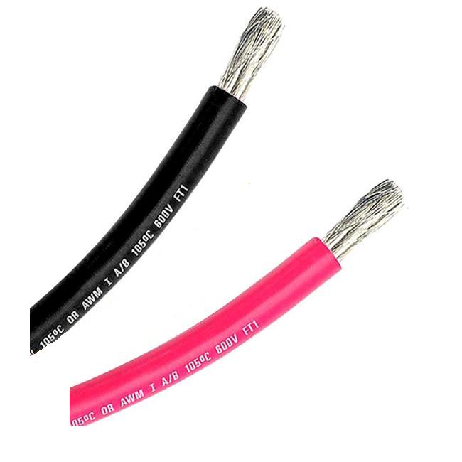 Fil étamé simple rouge ou noir 10AWG à 18AWG-PIED (Ancor)