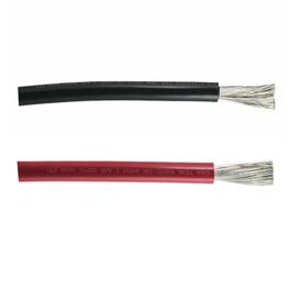 Fil étamé pour batterie, rouge ou noir, 1AWG à 8AWG-PIED (Ancor)