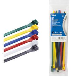 Cable Ties 8in Kit -Assorted Colours-Ancor (199224)