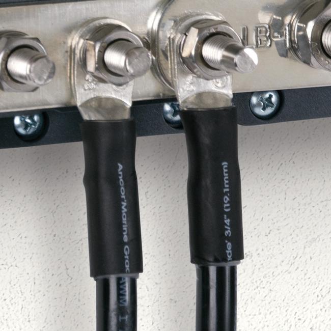 Tube rétrécissant à la chaleur 3po, Noir-Ancor (3pcs)