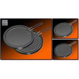 Plaque de cuisson ronde réversible Magma - 12