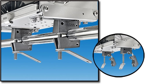 “Dual” Horizontal Round Rail Mount - BBQ Catalina II- Magma ( T10-580)